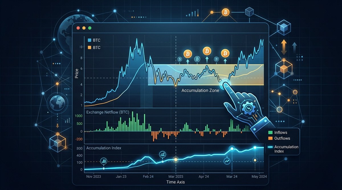 How to Spot Bitcoin Accumulation Zones Using Exchange Flow Data